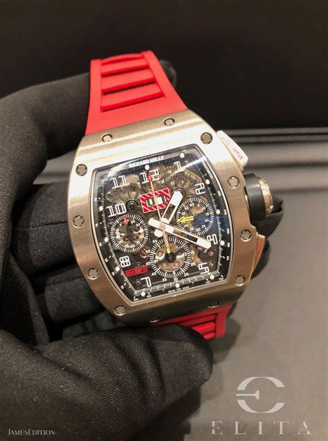 jual richard mille rm 011 felipe massa|richard mille red strap price.